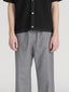 Easy Wide Leg Trousers -- Grey Melange