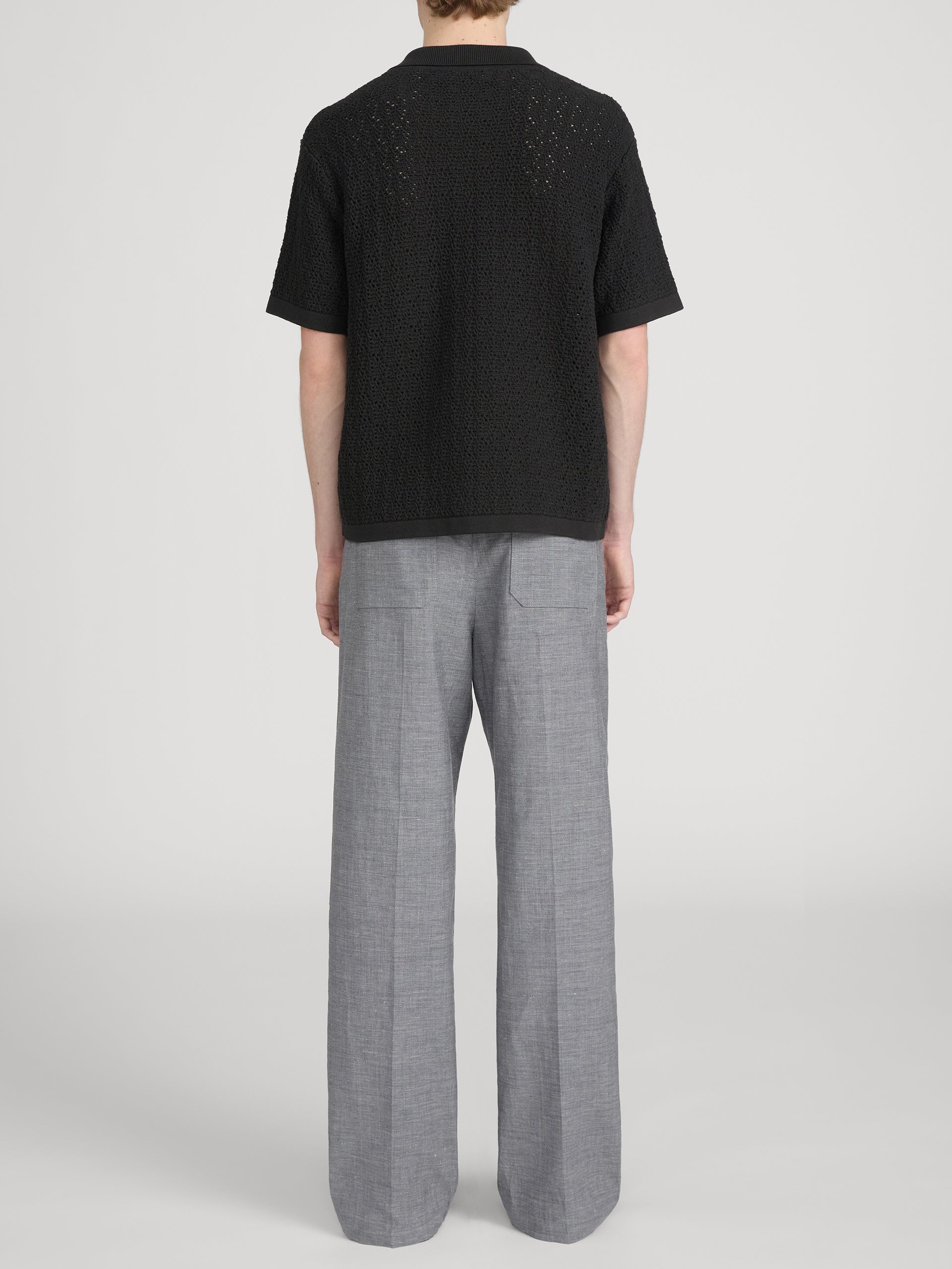 Open Stitch Cardigan -- Black