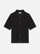Open Stitch Cardigan -- Black