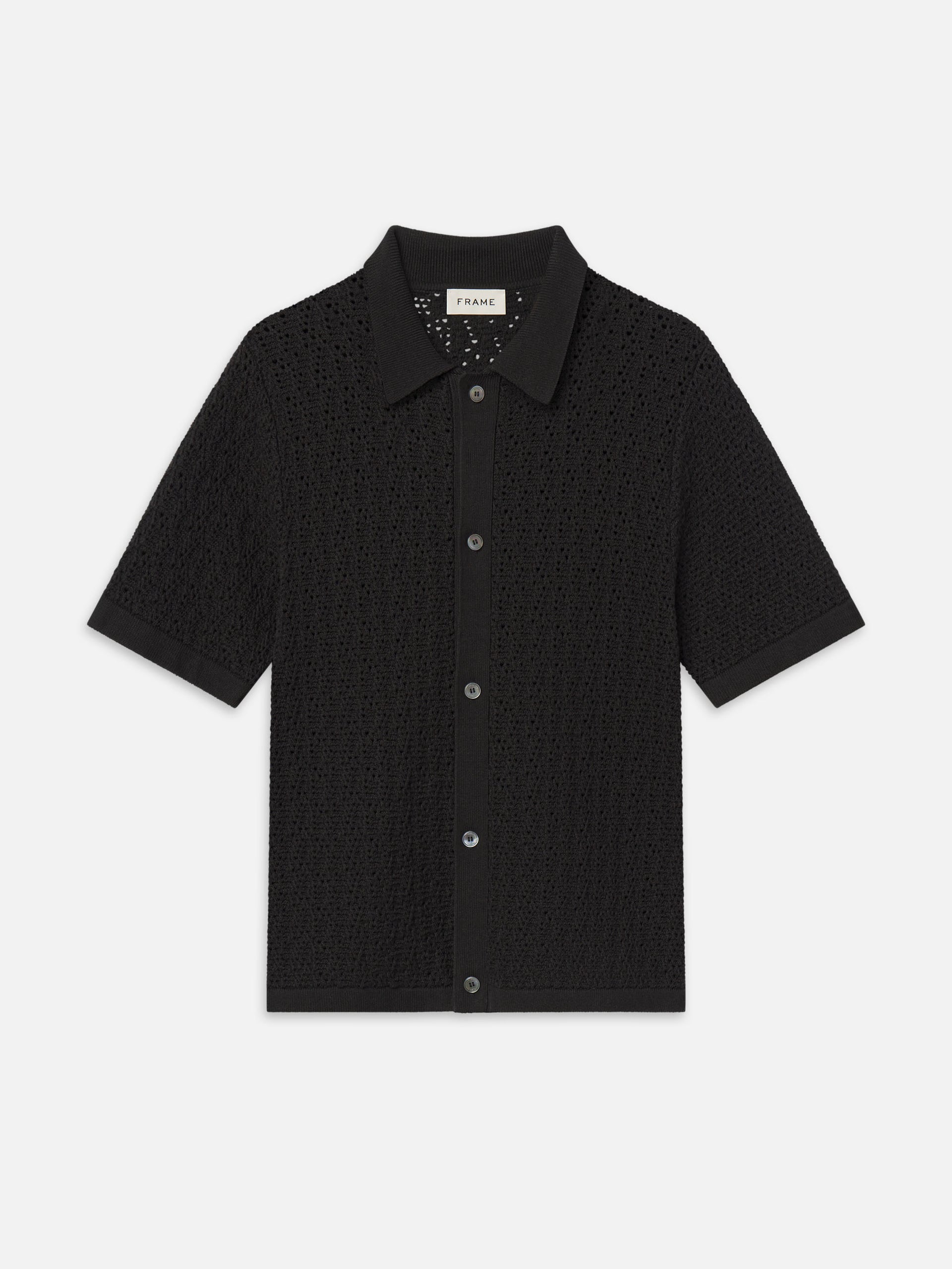 Open Stitch Cardigan -- Black