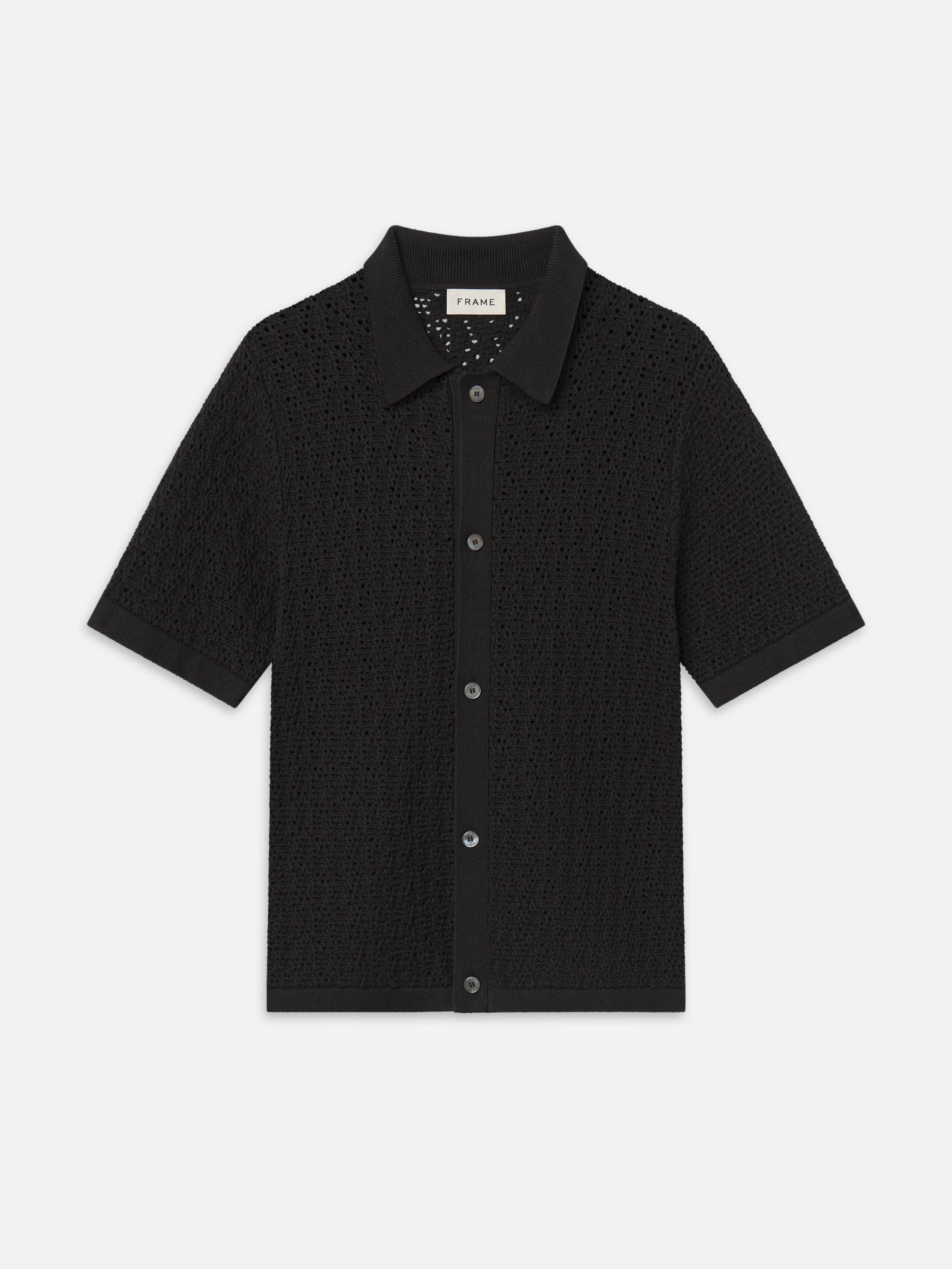 Open Stitch Cardigan -- Black