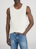 Open Stitch Tank -- Off White