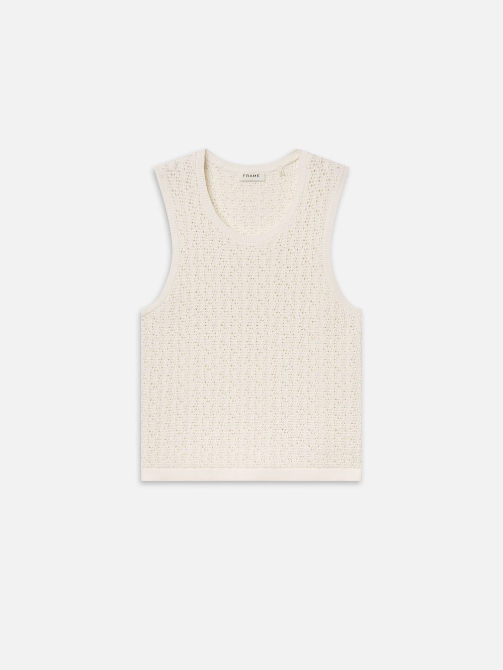 Open Stitch Tank -- Off White
