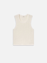 Open Stitch Tank -- Off White