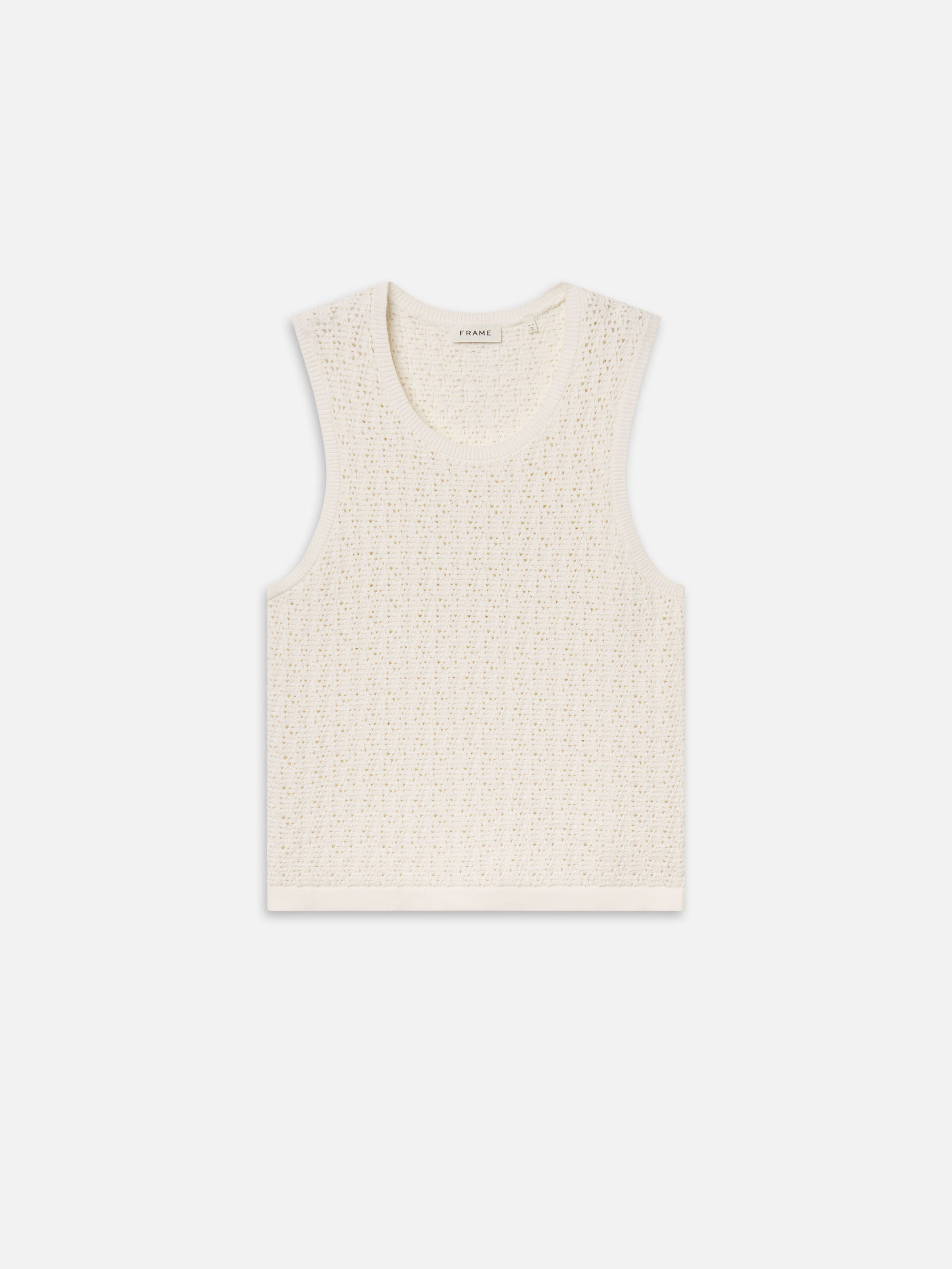 Open Stitch Tank -- Off White