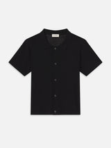 Light Cotton Silk Cardigan -- Black