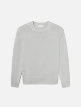 Cotton Silk Crewneck Sweater -- Pale Blue