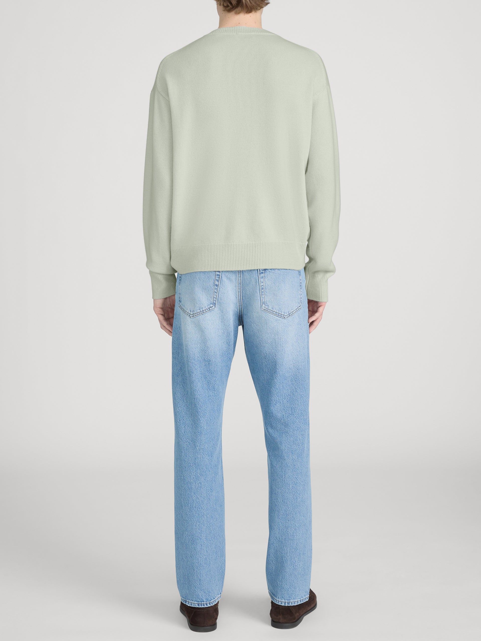Lightweight Cashmere Crewneck -- Pale Green