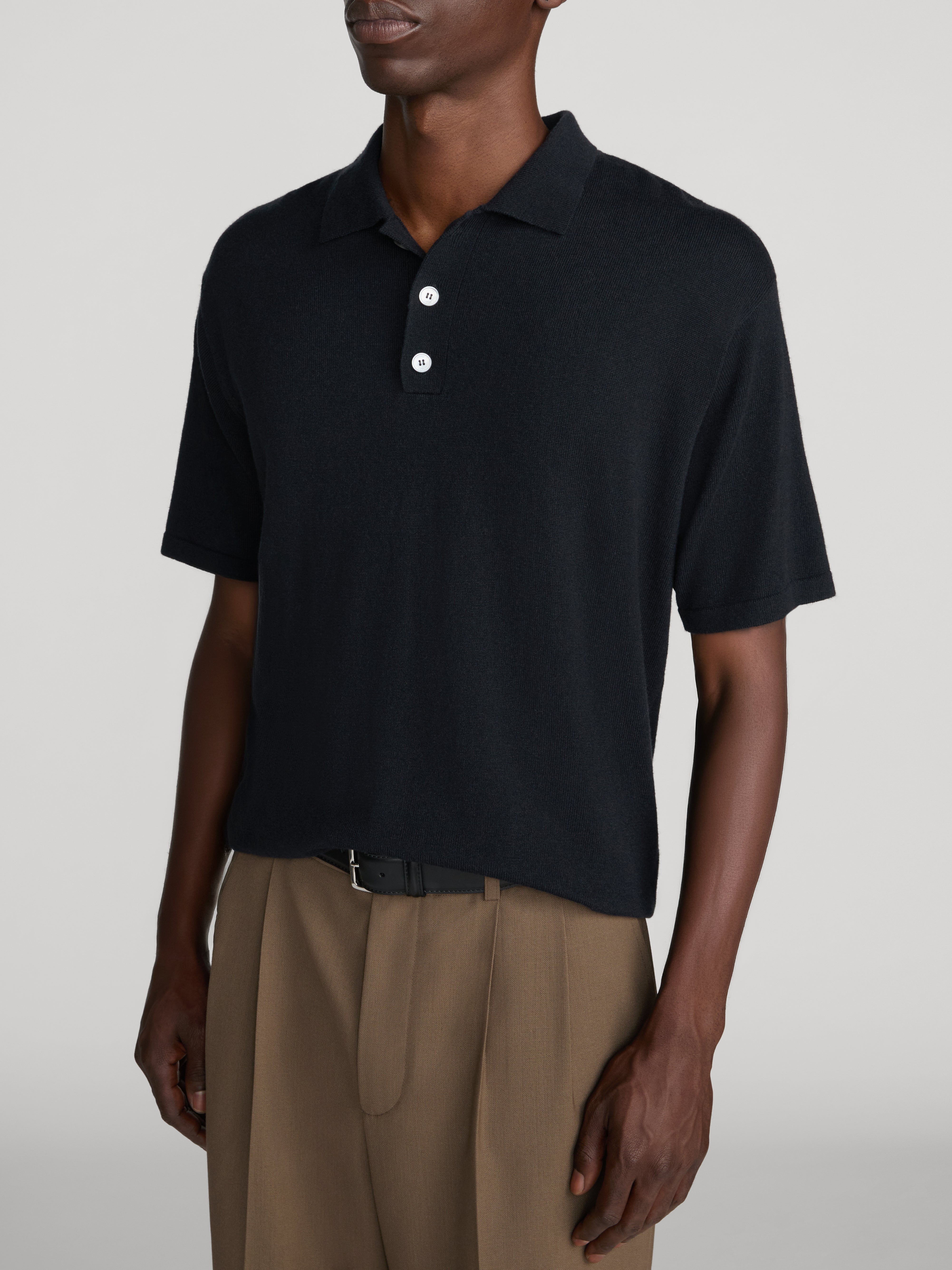 Polo Sweater -- Dark Navy