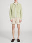 Suede Trucker Jacket -- Soft Pistachio