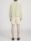 Suede Trucker Jacket -- Soft Pistachio