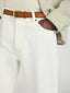 Relaxed Jean -- Off White Rip