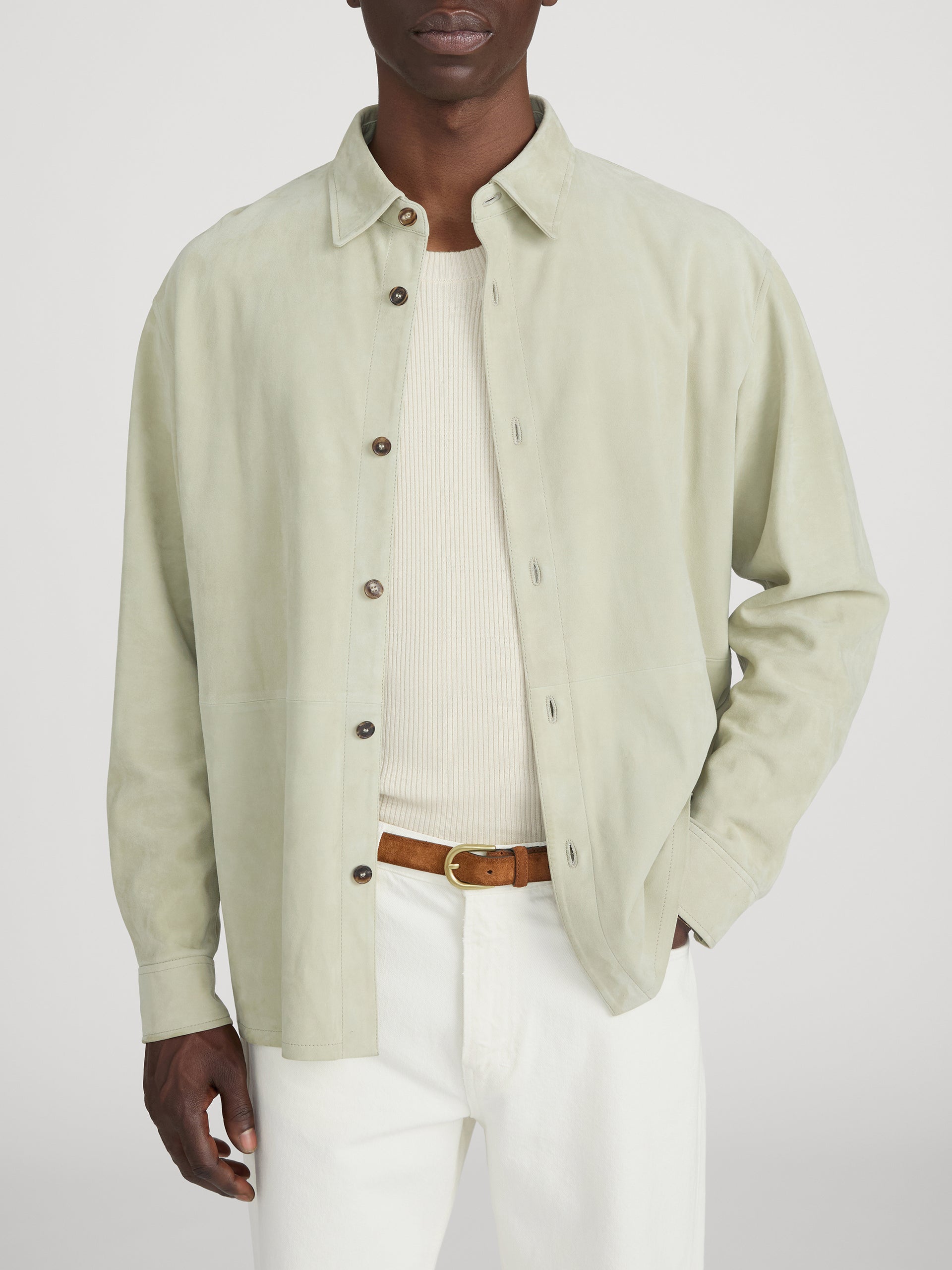 Suede Shirt -- Moss Green