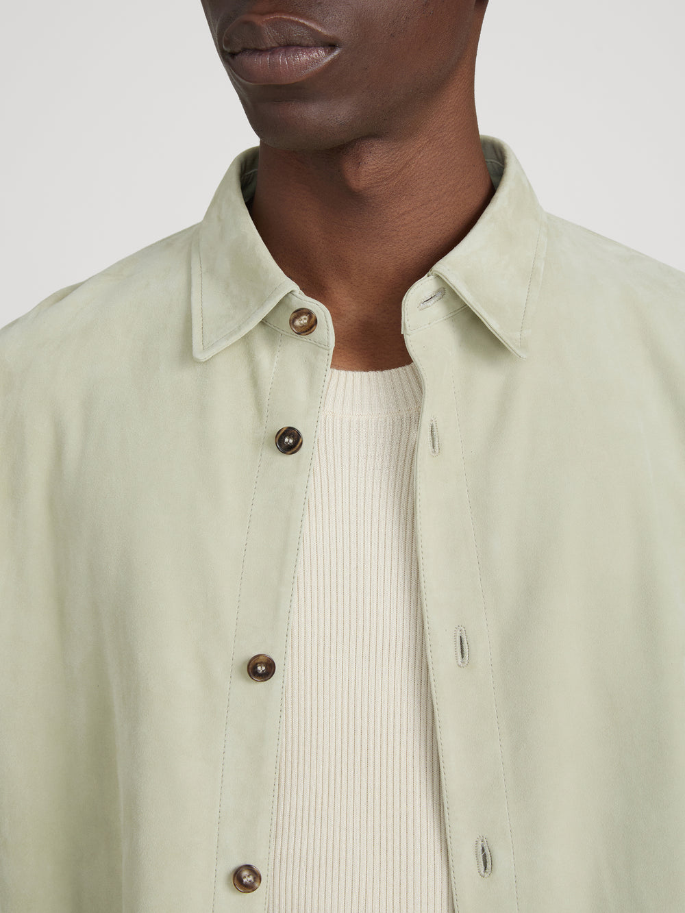 Suede Shirt -- Moss Green