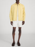 Leather Zip-Up Shirt -- Bold Yellow