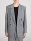 Unlined Double Breasted Blazer -- Grey Melange