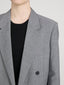 Unlined Double Breasted Blazer -- Grey Melange