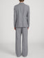 Unlined Double Breasted Blazer -- Grey Melange