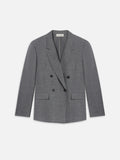 Unlined Double Breasted Blazer -- Grey Melange