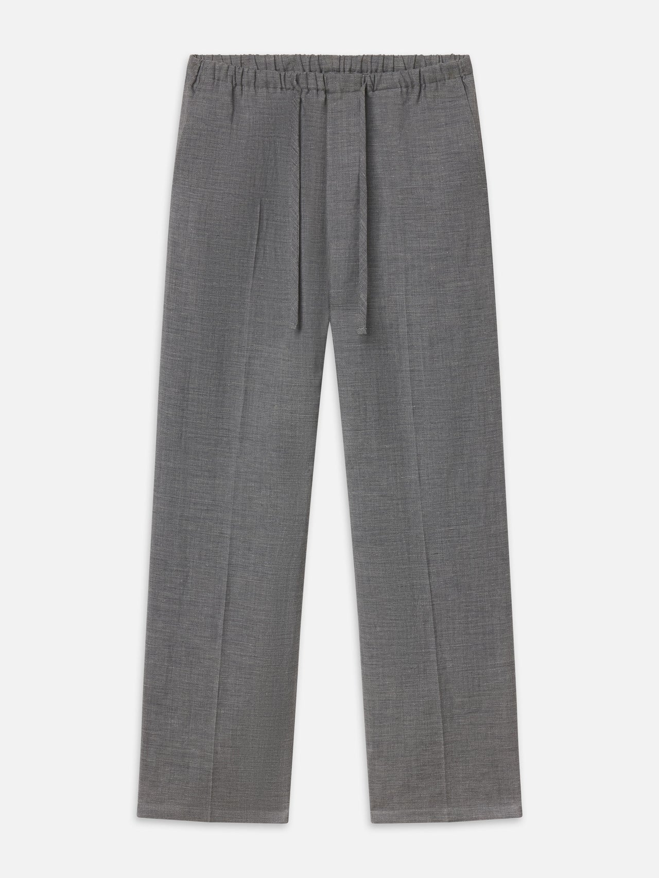 Easy Wide Leg Trousers -- Grey Melange