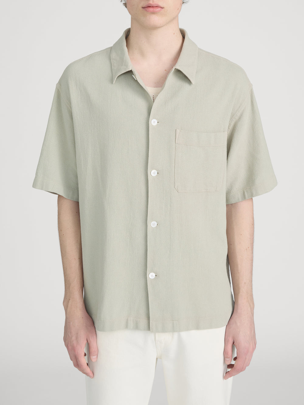 Textured S/S Shirt -- Moss Green Textured S/S Shirt -- Moss Green
