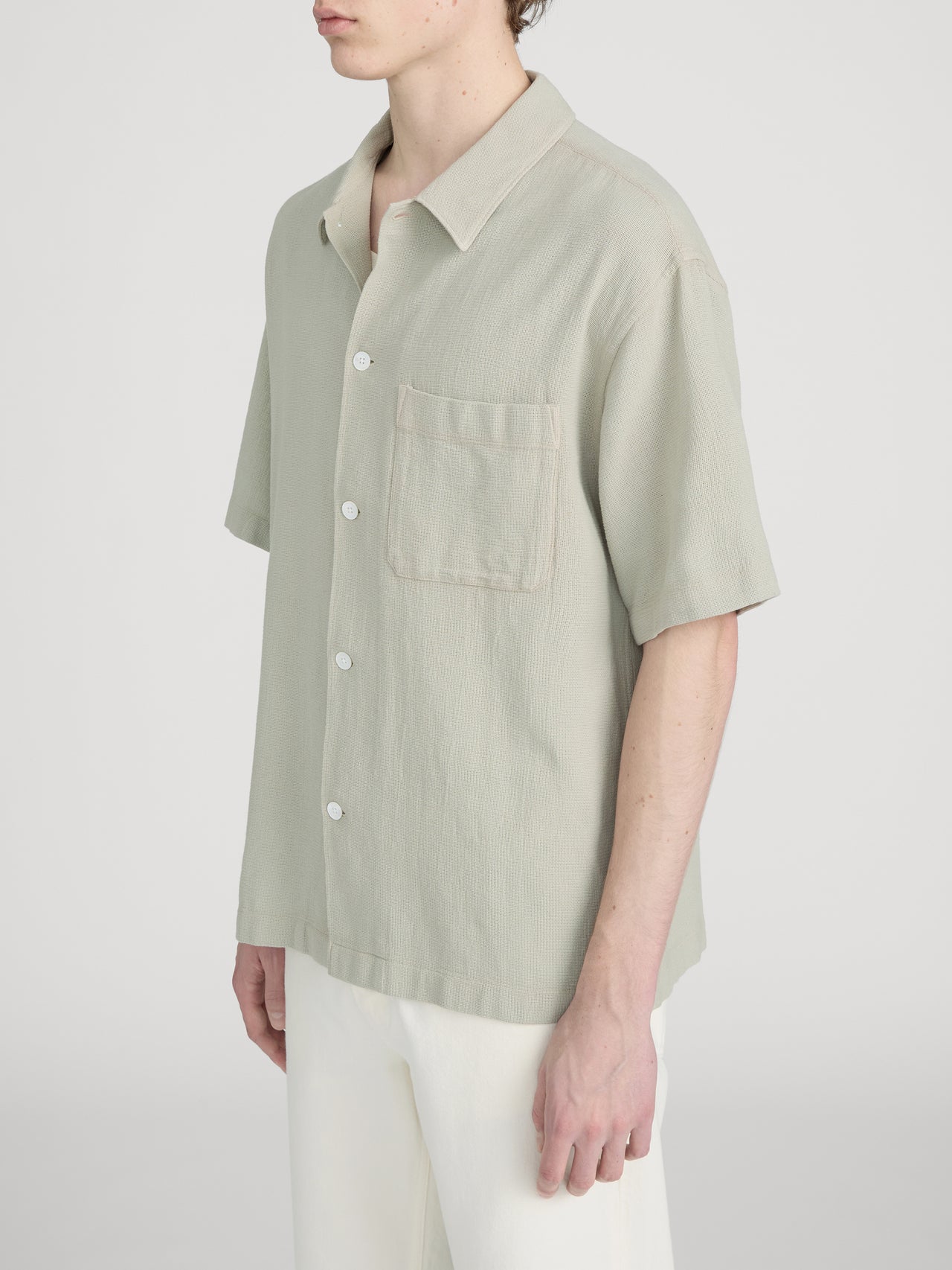 Open Weave Shirt -- Moss Green