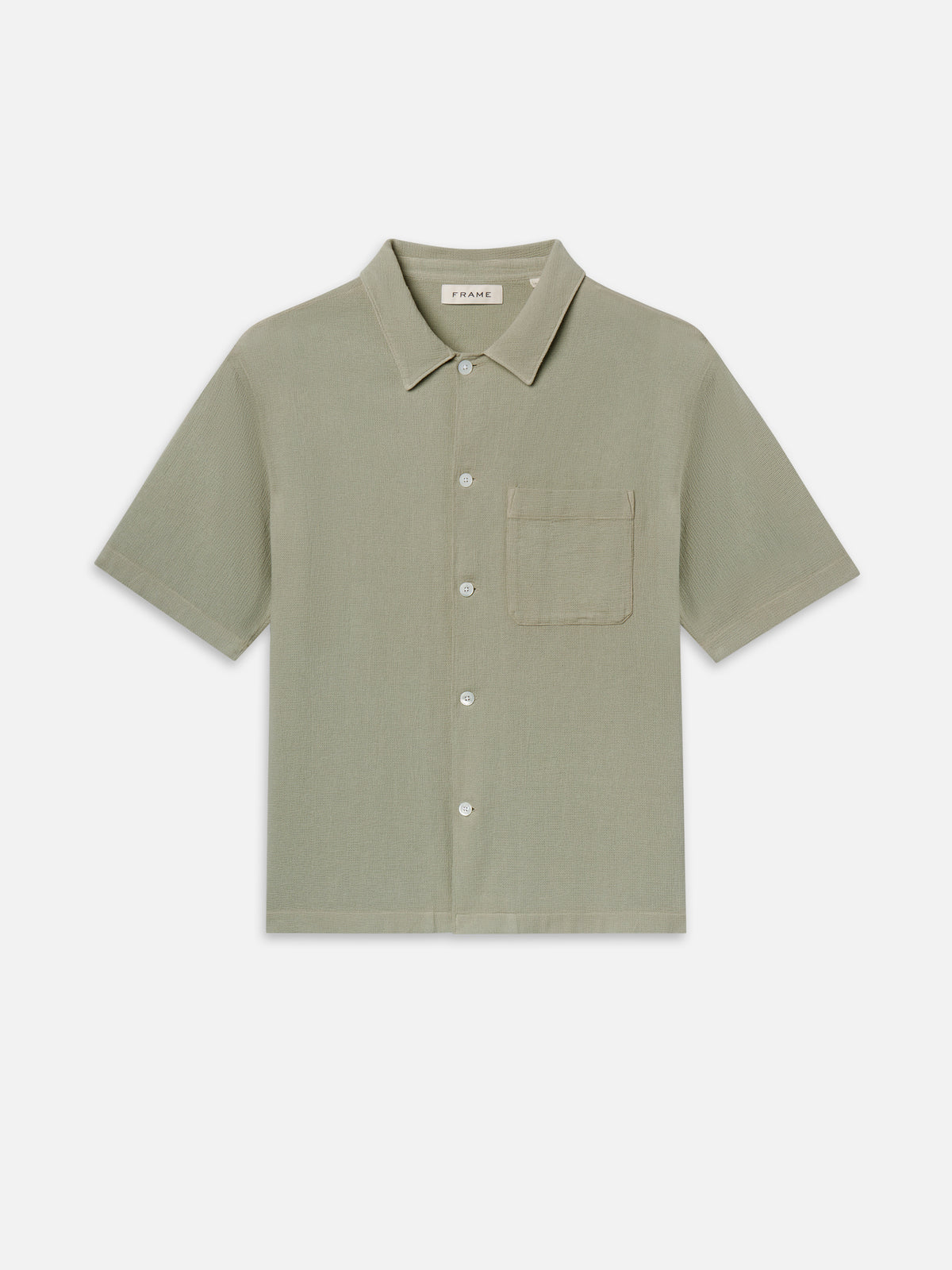 Textured S/S Shirt -- Moss Green