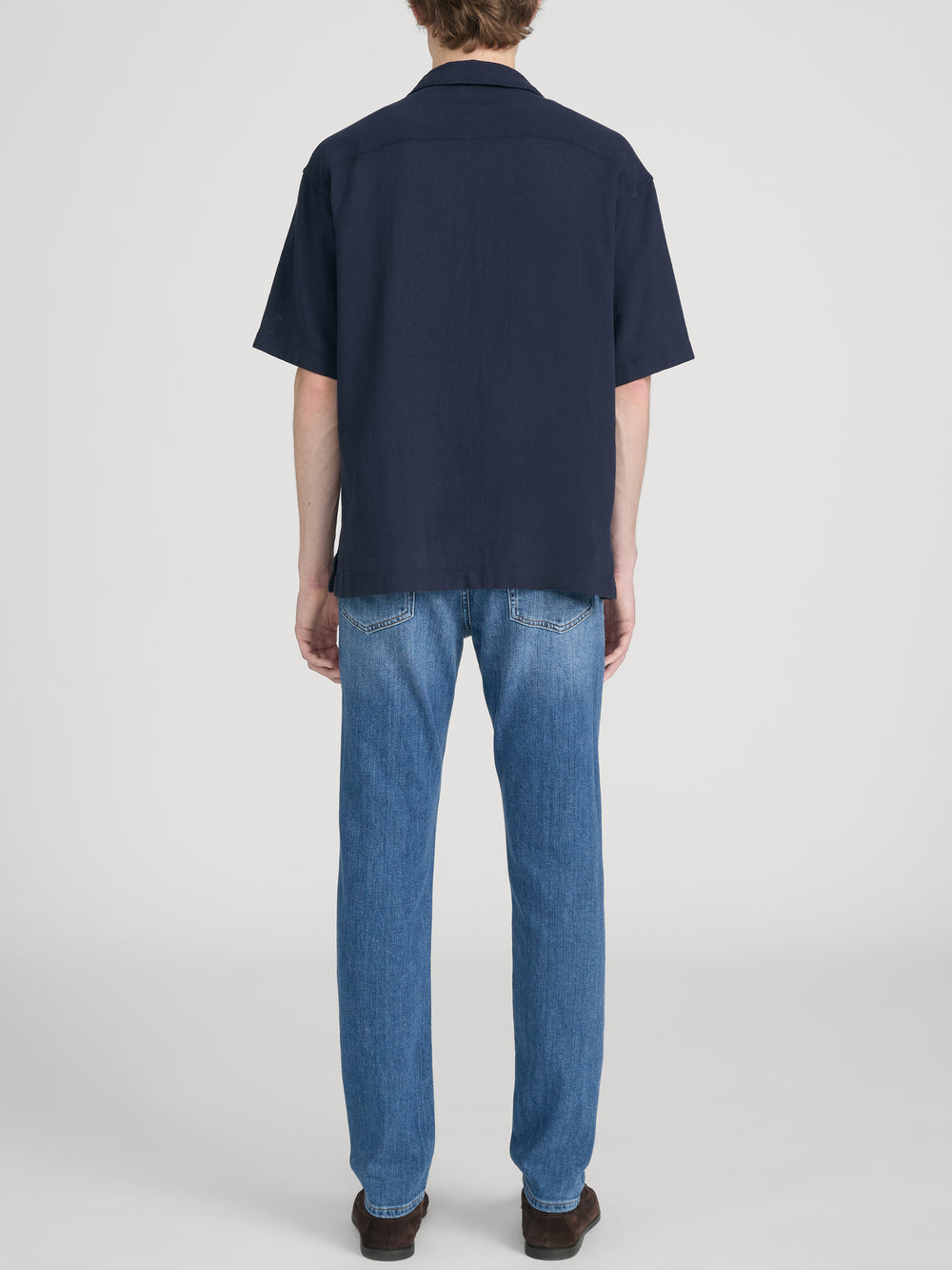 Textured S/S Shirt -- Navy