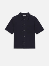 Textured S/S Shirt -- Navy
