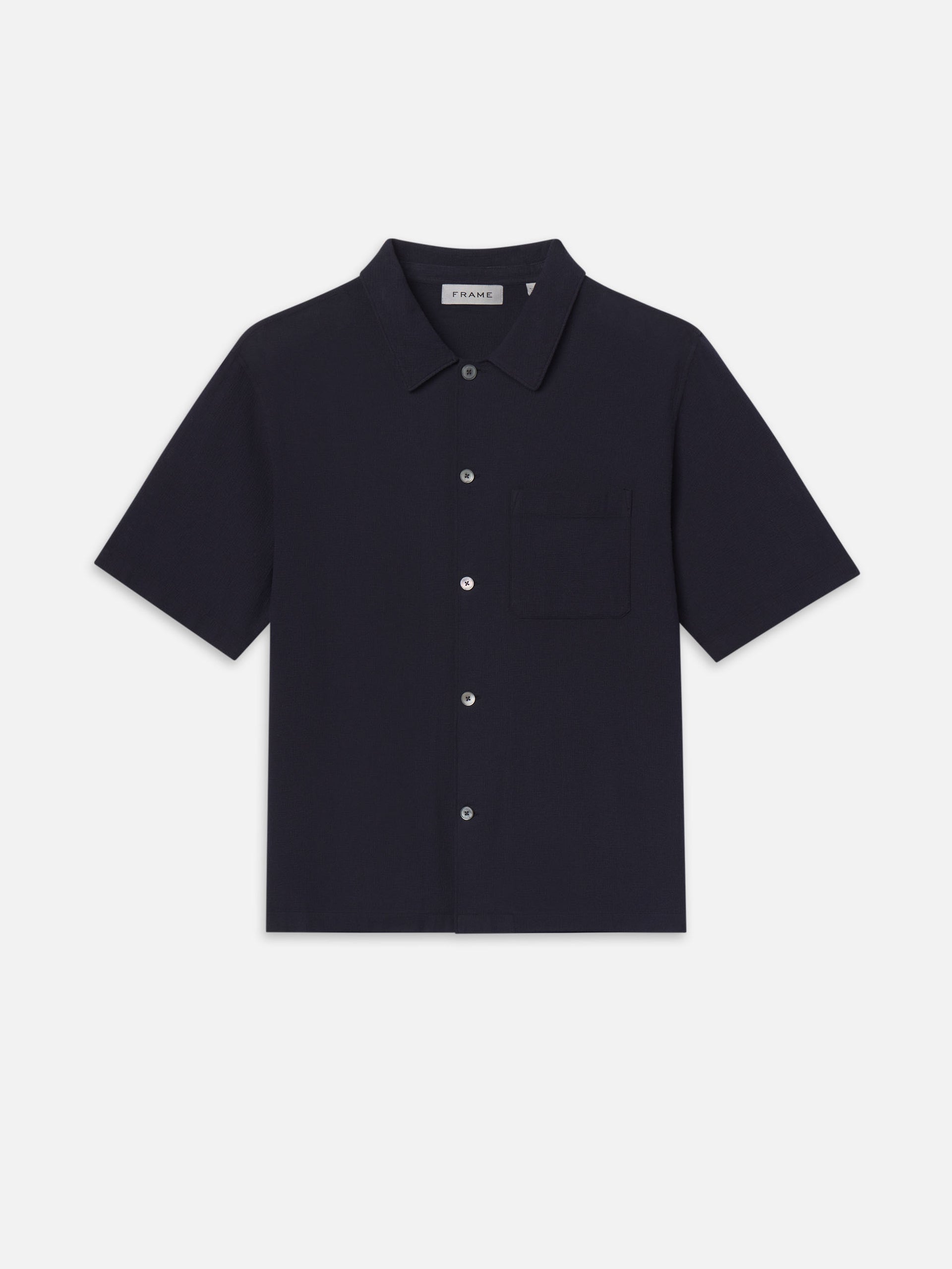Textured S/S Shirt -- Navy