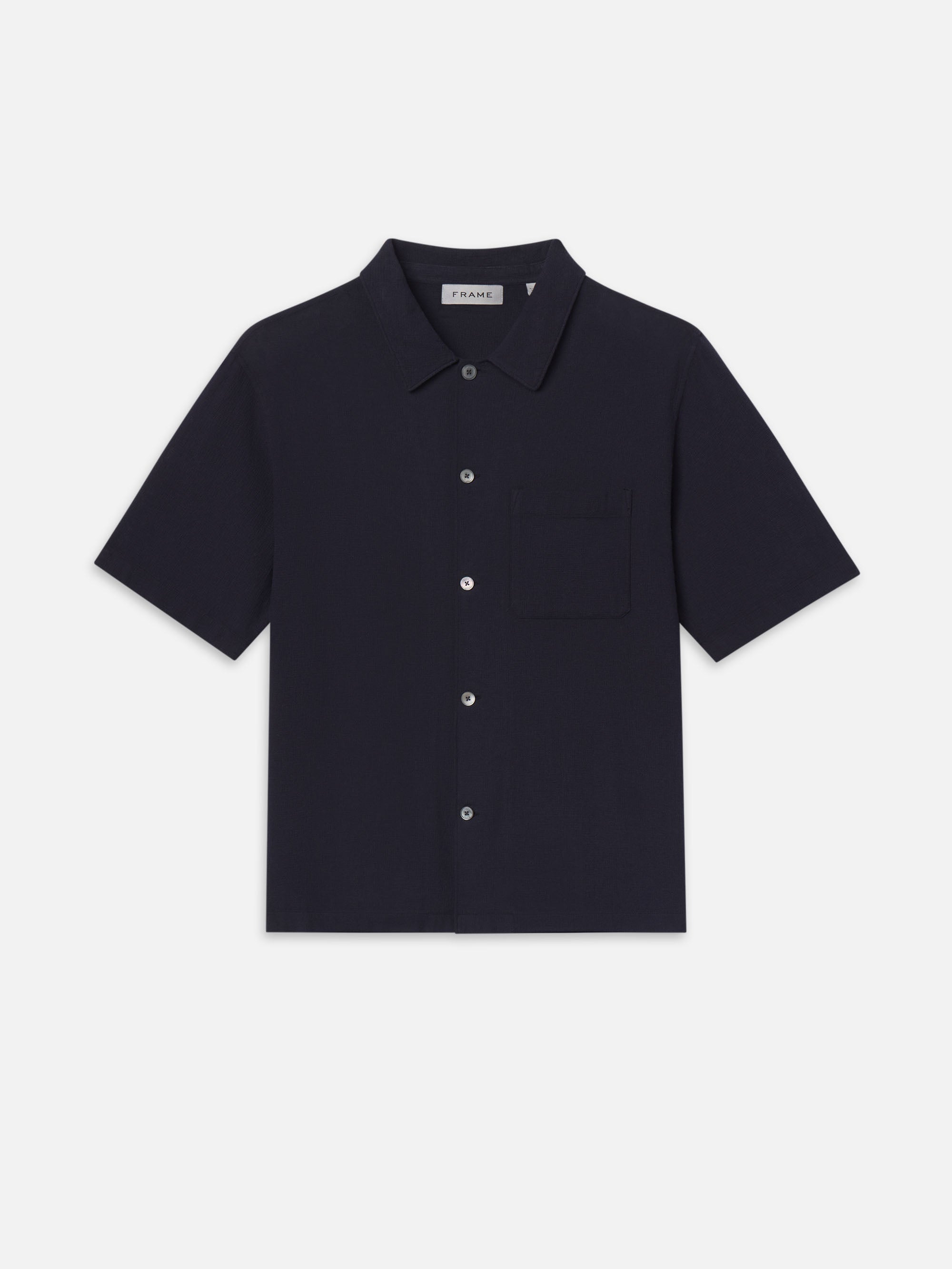 Textured S/S Shirt -- Navy
