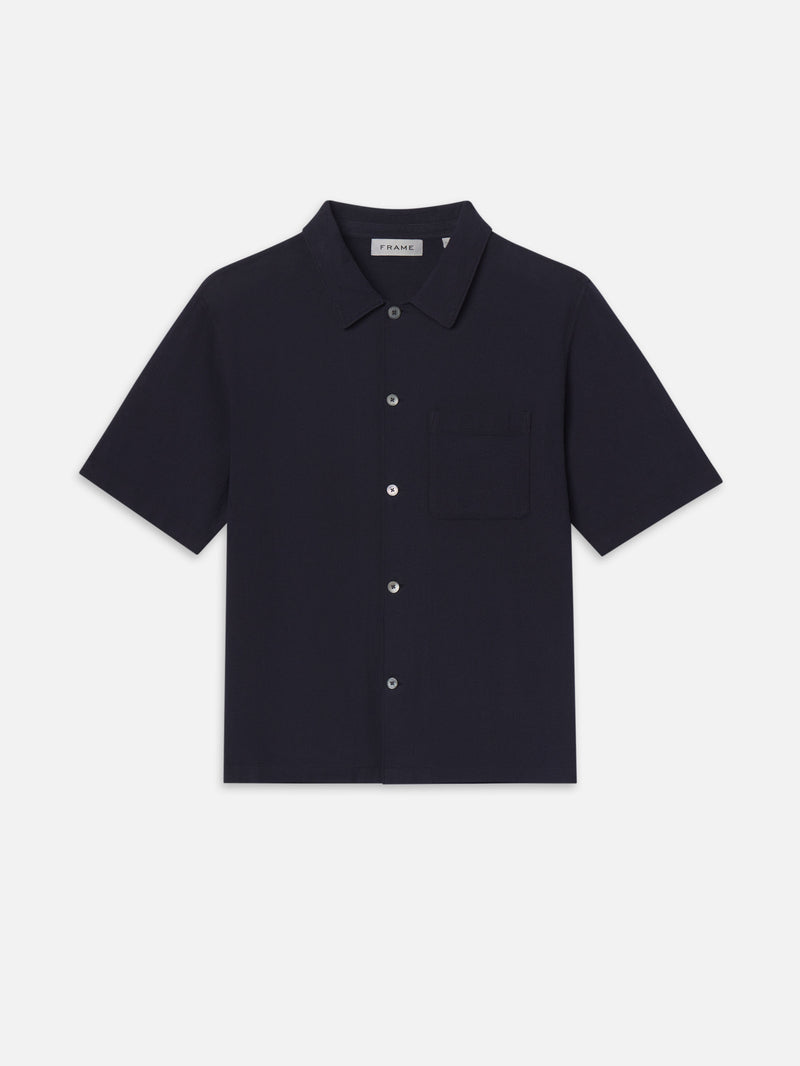 Textured S/S Shirt -- Navy
