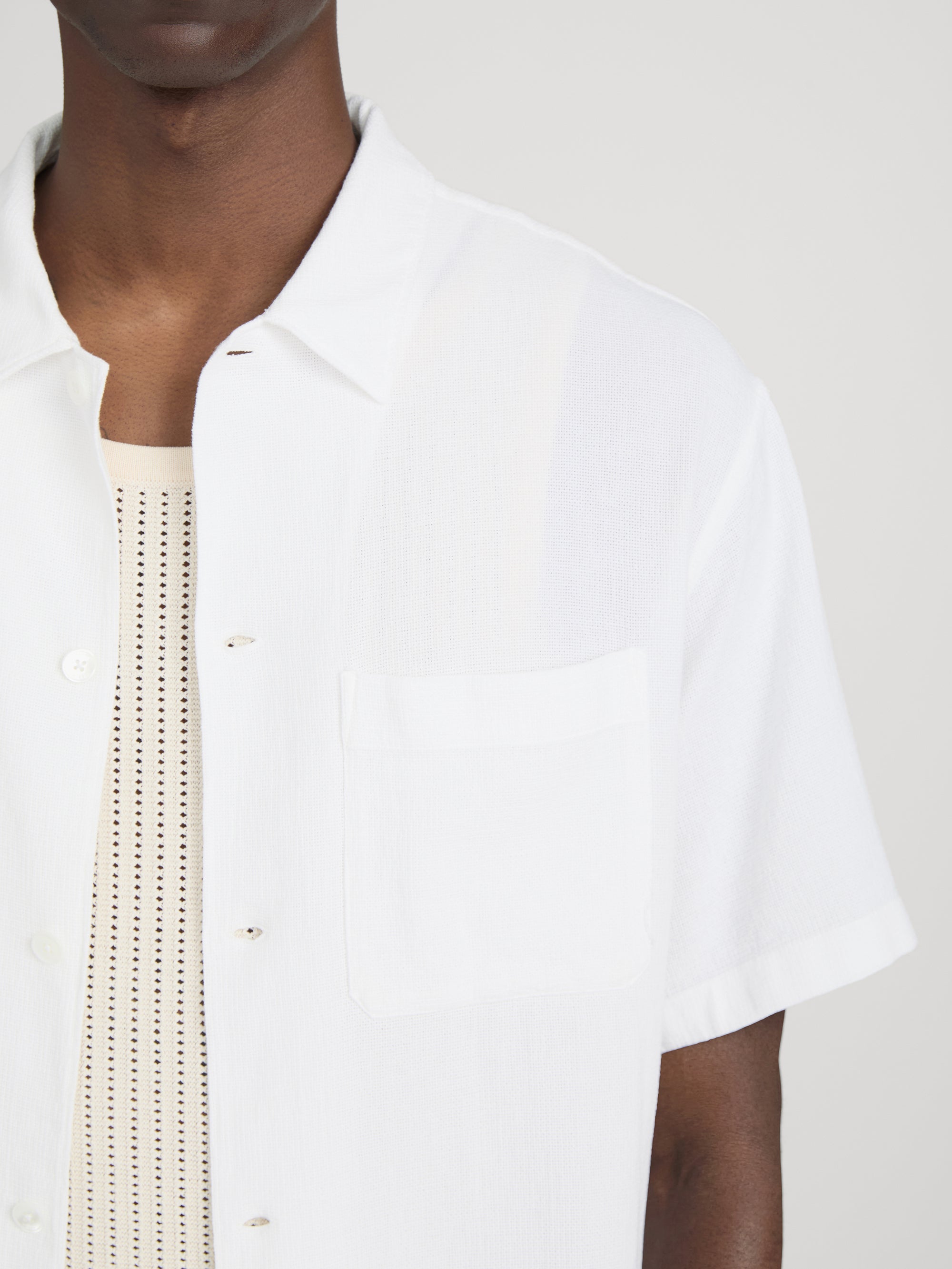Open Weave Shirt -- White