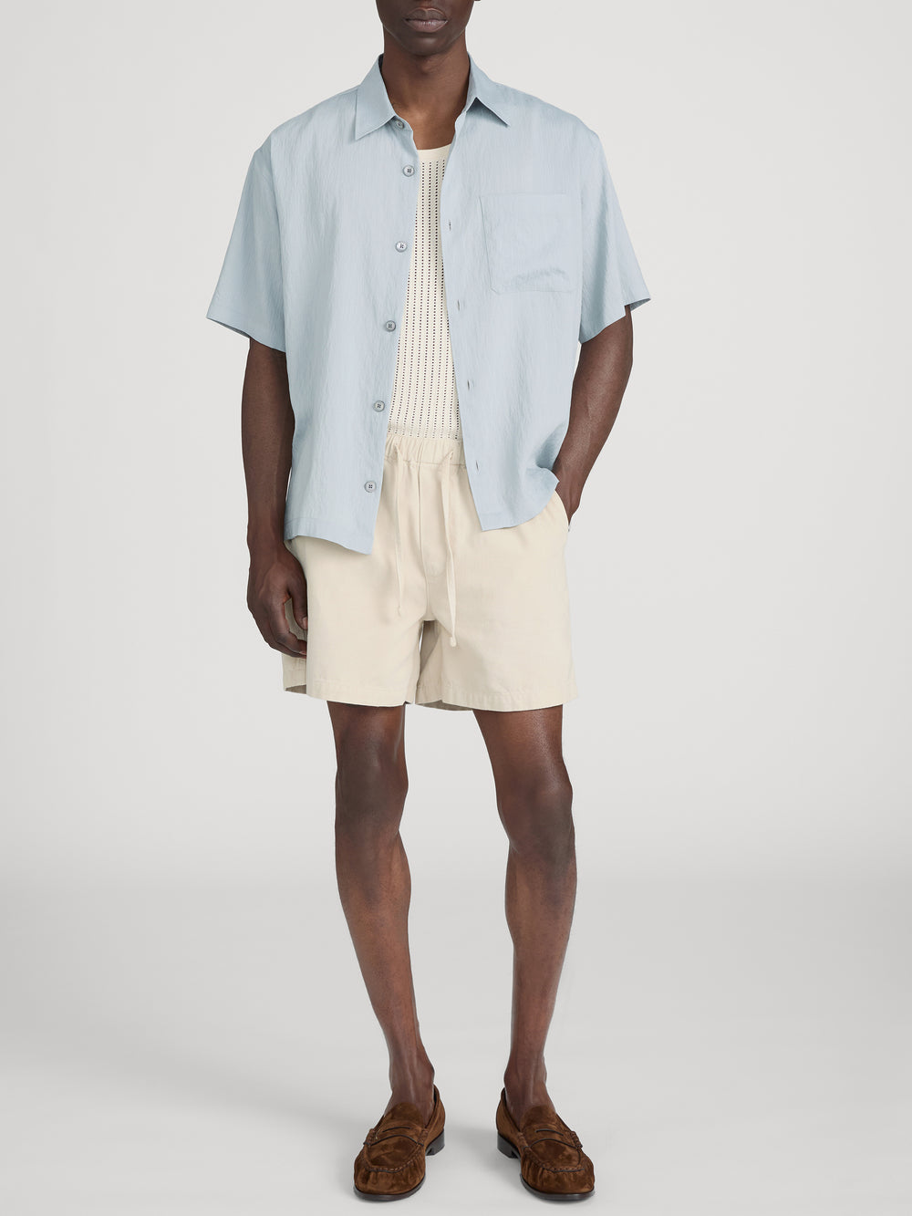 Drawstring Shorts -- Natural