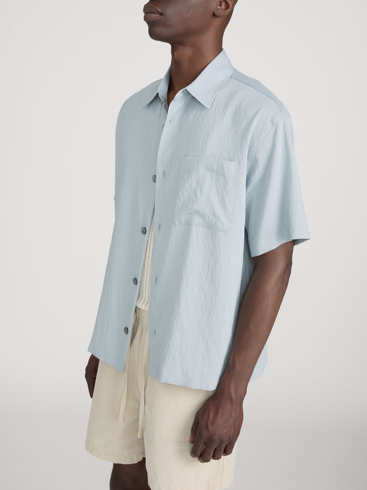 Light Weight Shirt -- Blue Grey Stripe