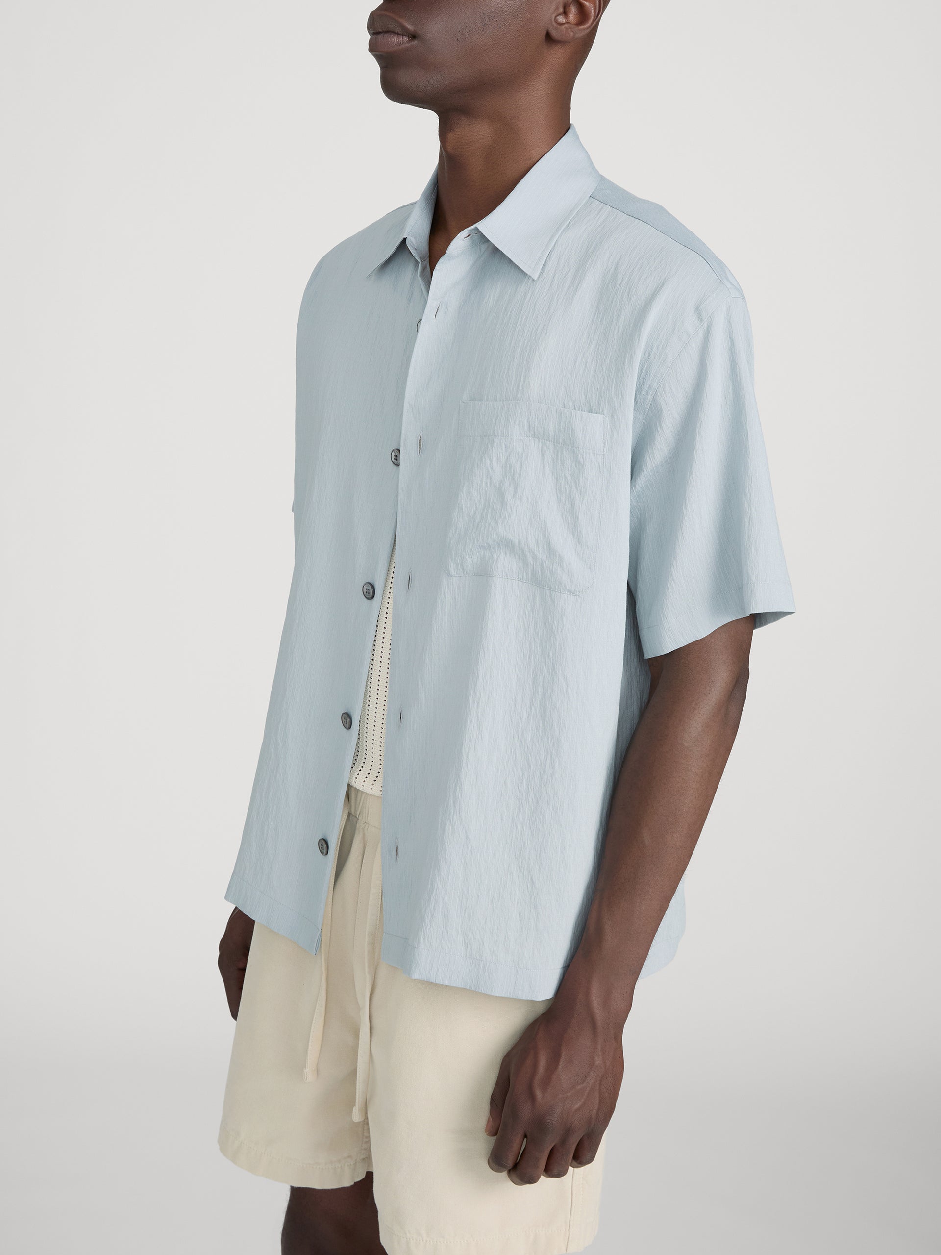 Lightweight Shirt -- Blue Grey Stripe