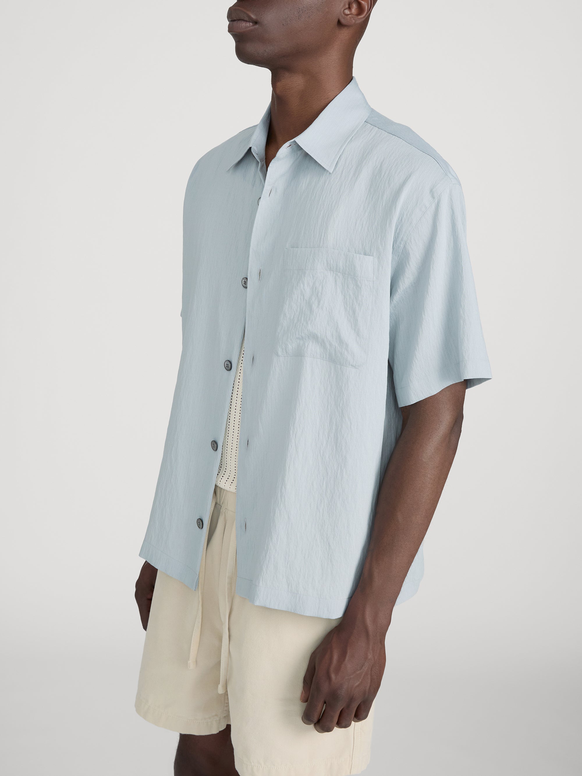 Lightweight Shirt -- Blue Grey Stripe