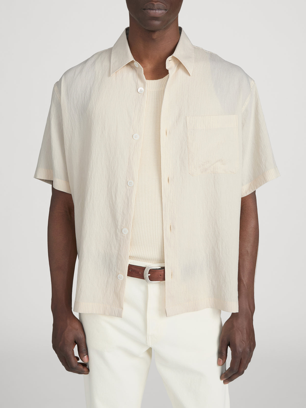 Lightweight Shirt -- Natural Stripe
