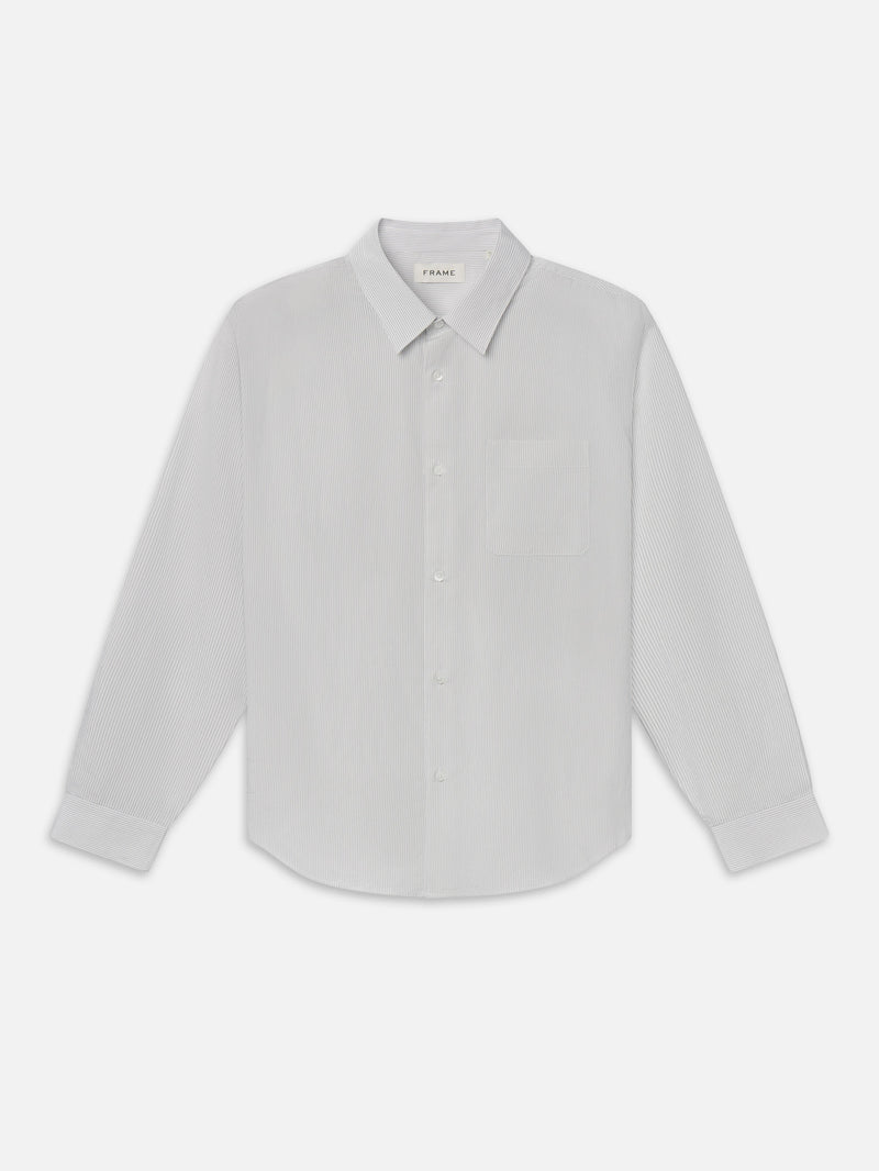 Pyjama Shirt -- White Stripe