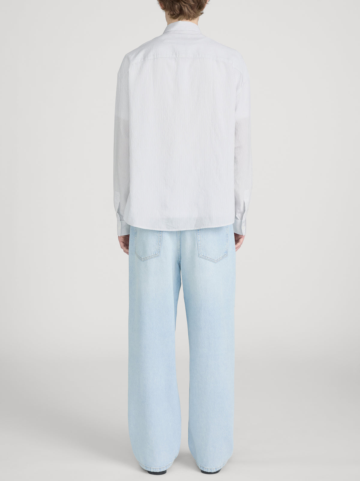 Pyjama Shirt -- White Stripe
