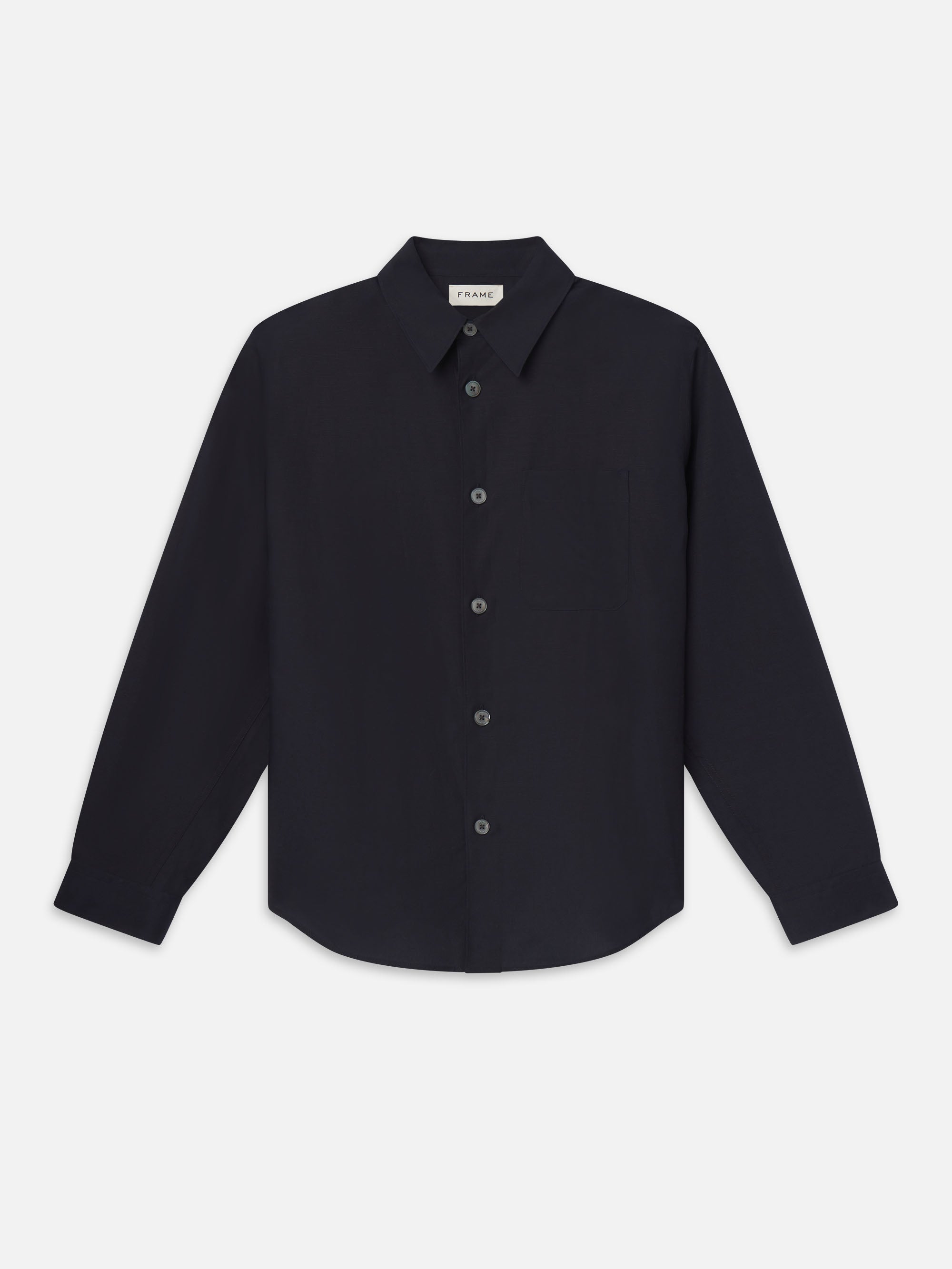 Linen Shirt -- Dark Navy