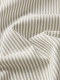 Linen Blend Stripe Shirt -- Khaki Ecru Stripe
