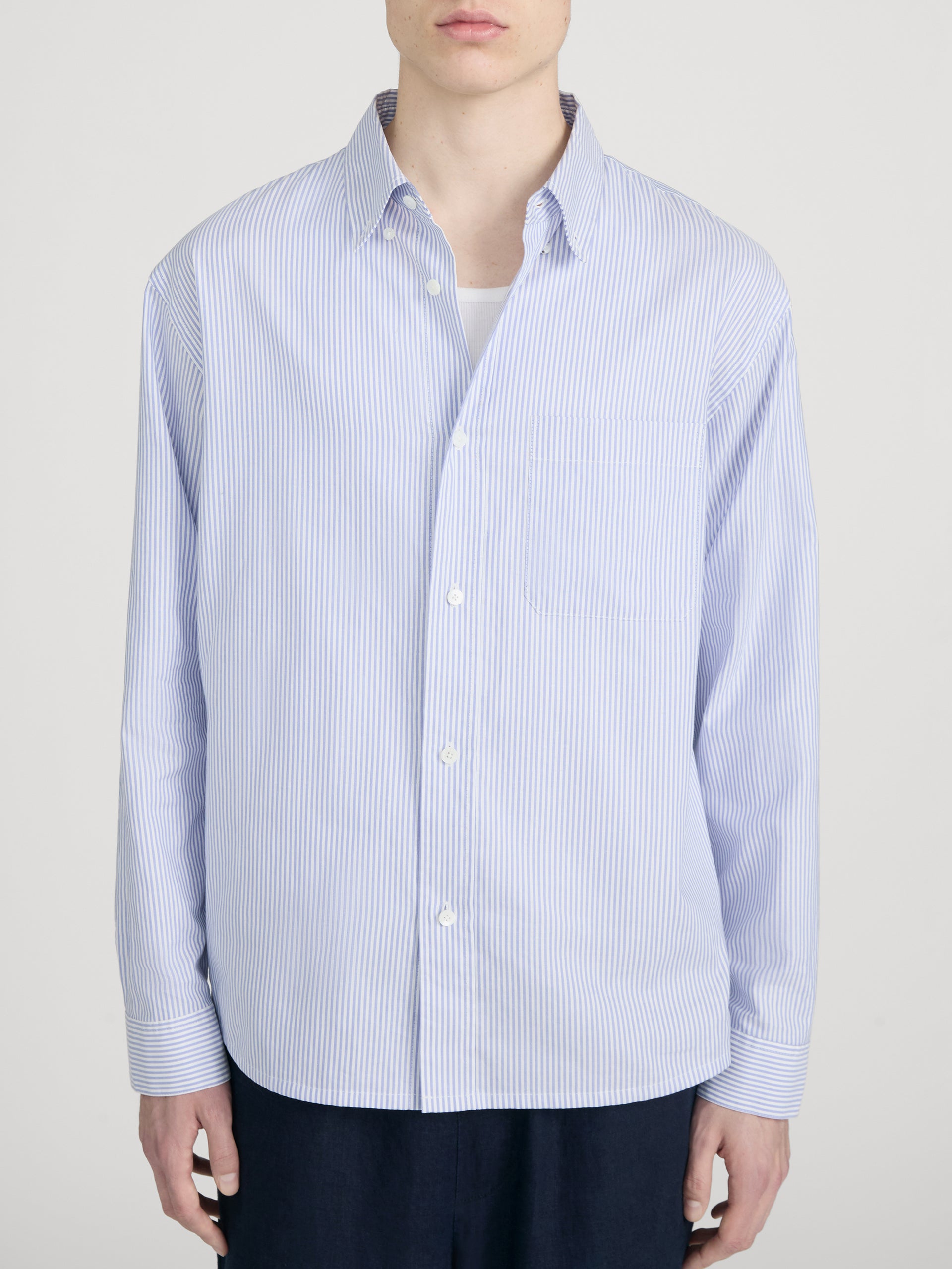 Oxford Shirt -- Blue Stripe