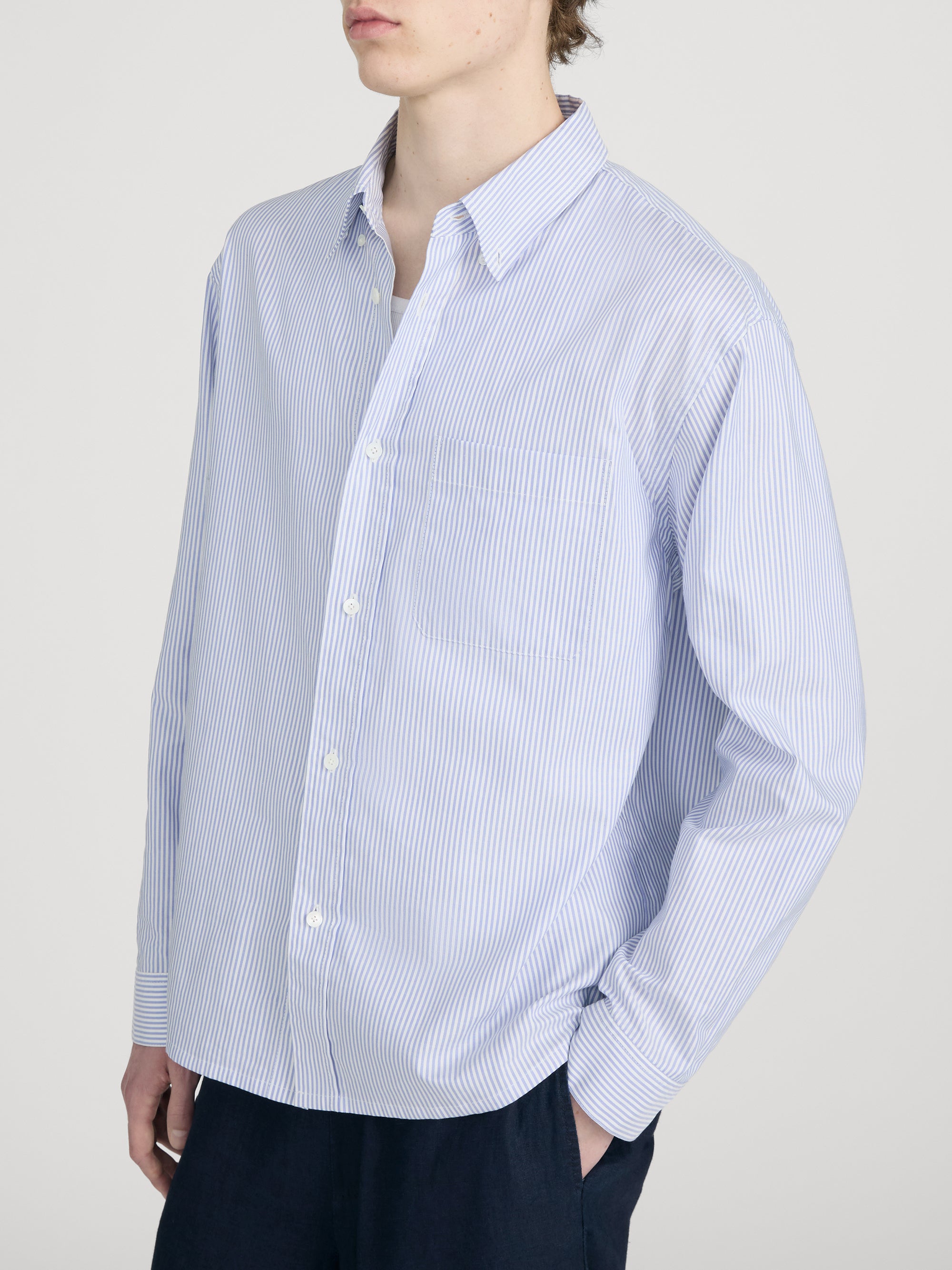 Oxford Shirt -- Blue Stripe