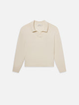 Silk Blend Polo Sweater