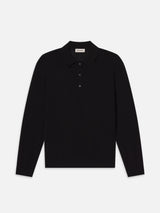 Superfine Polo Sweater -- Black