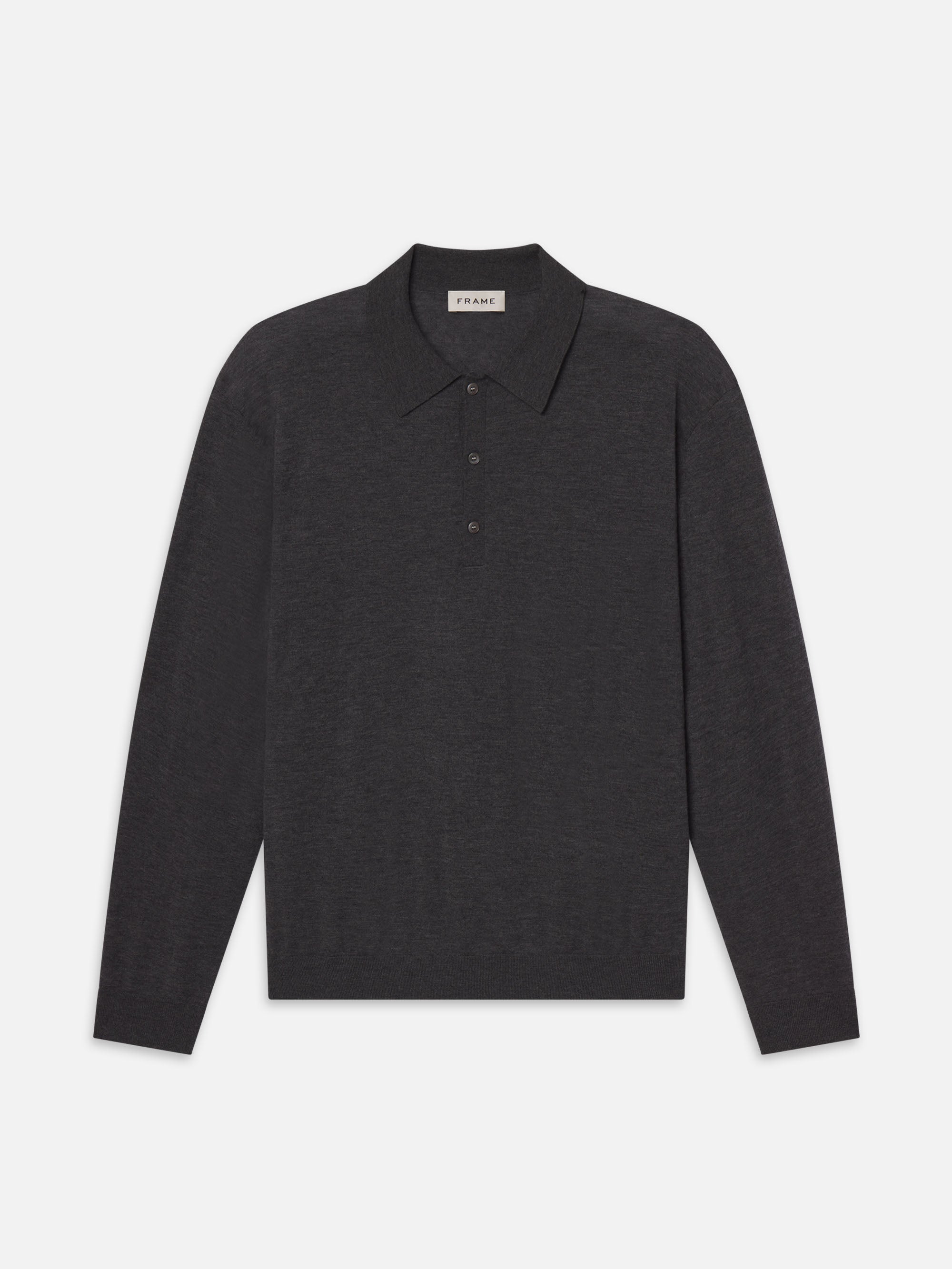 SUPERFINE POLO SWEATER BLACK