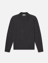 Superfine Polo Sweater -- Grey Melange