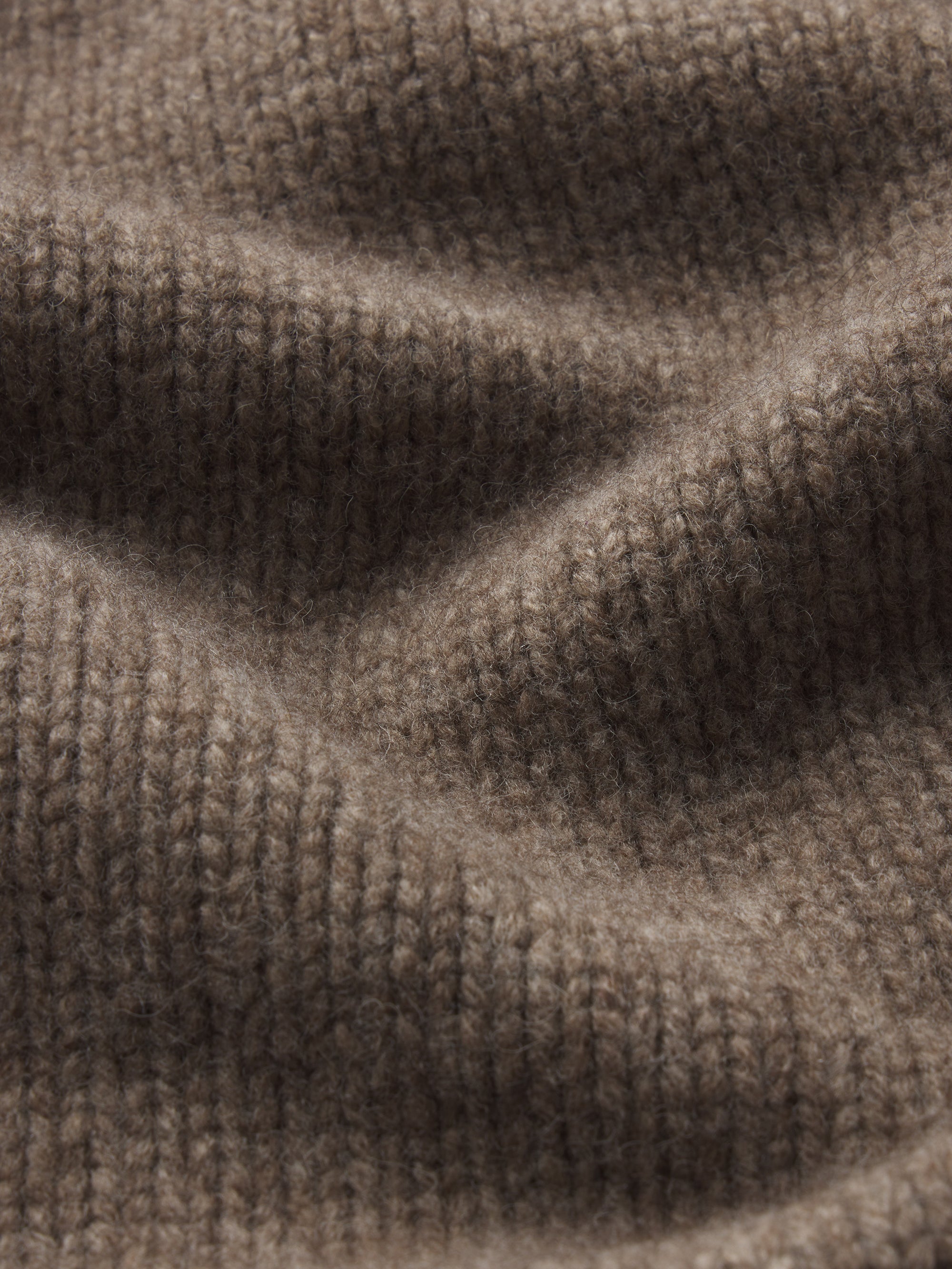 The Society Archive Zip-Up Cardigan Sweater -- Mocha