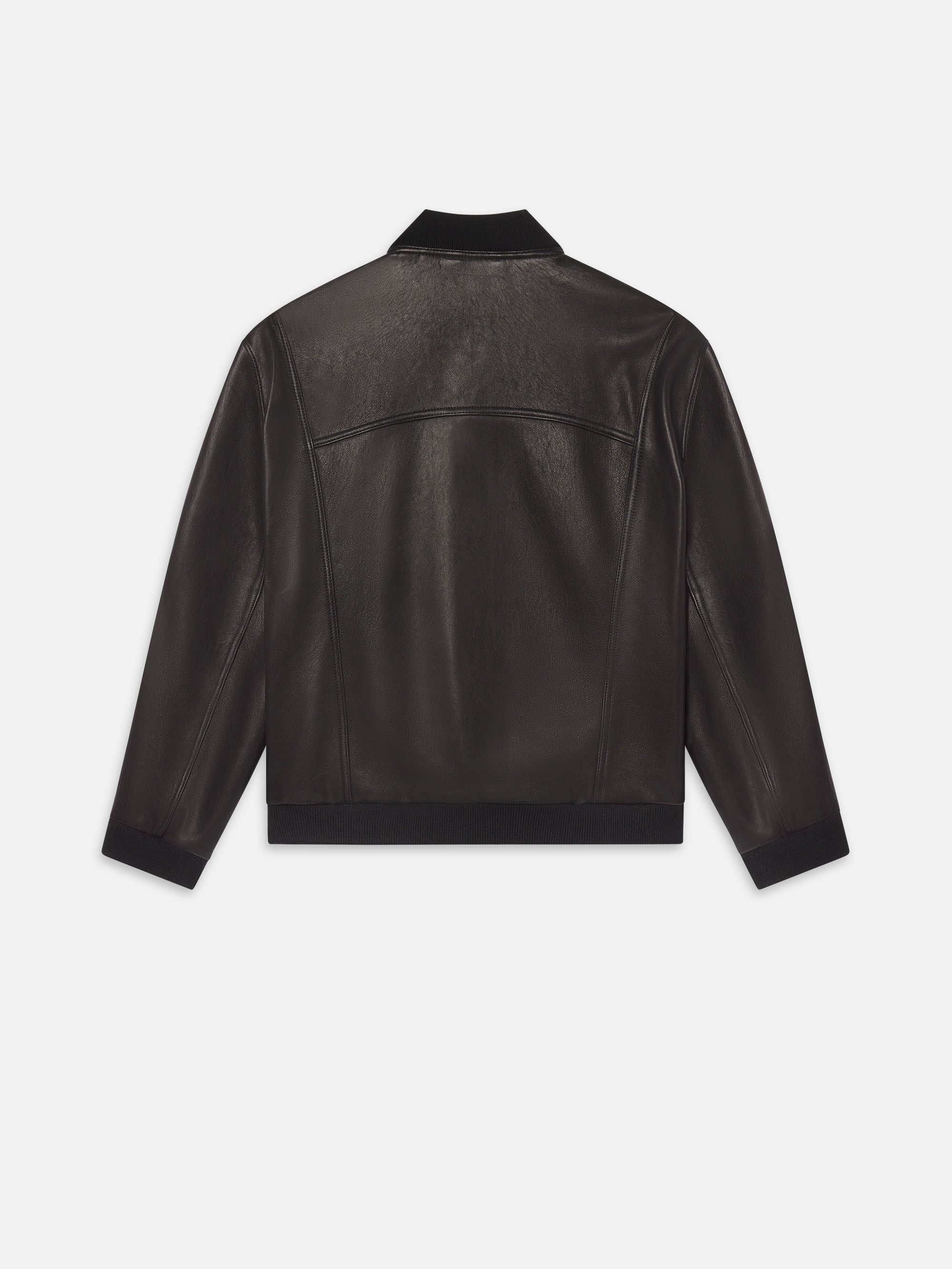 LEATHER BOMBER BLACK